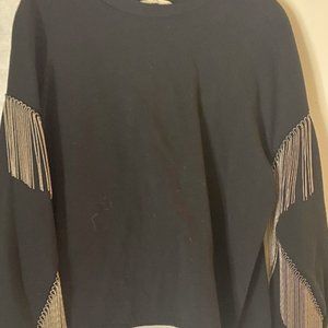 Black with Fringe Sweater